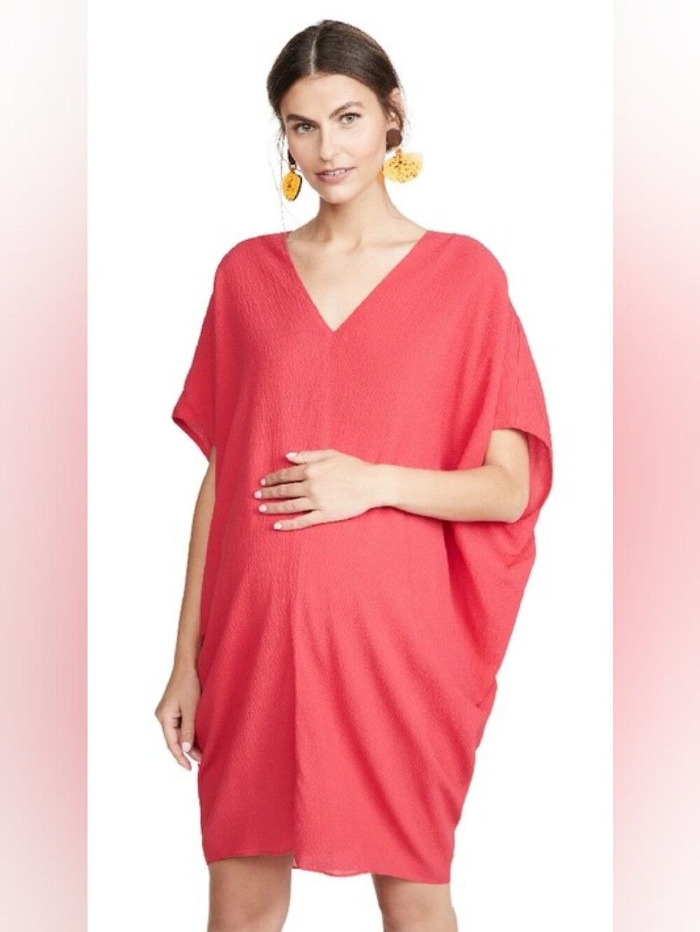HATCH The Slouch Dress Punch Red Cocoon Kaftan One Size Made in USA